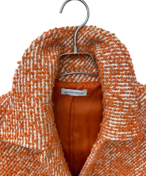 MAISON SPECIAL（メゾンスペシャル）MAISON SPECIAL (メゾンスペシャル) ループツイードブルゾン オレンジ サイズ:FREEの古着・服飾アイテム