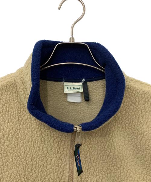 L.L.Bean（エルエルビーン）L.L.Bean (エルエルビーン) ハーフジップボアスウェット ベージュ×ブルー サイズ:表記なし(実寸の確認をお願いします)の古着・服飾アイテム