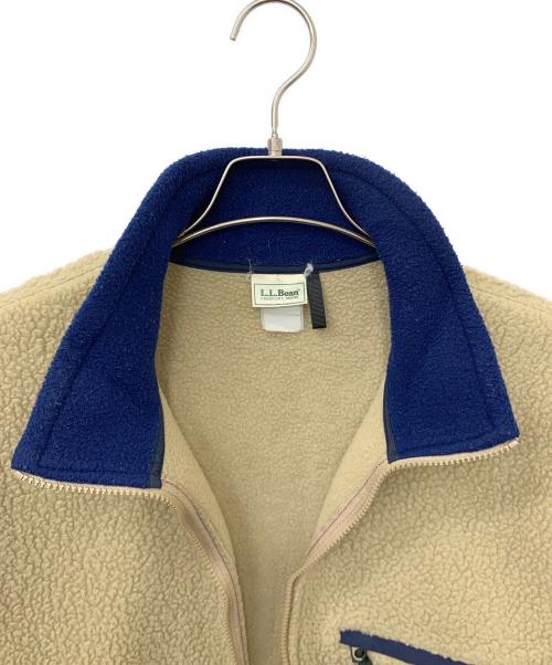 L.L.Bean（エルエルビーン）L.L.Bean (エルエルビーン) ハーフジップボアスウェット ベージュ×ブルー サイズ:表記なし(実寸の確認をお願いします)の古着・服飾アイテム