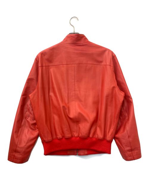 PAPAS（パパス）PAPAS (パパス) ラムレザージャケット レッド サイズ:Mの古着・服飾アイテム