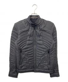 DIESEL（ディーゼル）の古着「スカルスケルトンボーンキルティングジャケット」｜ブラック