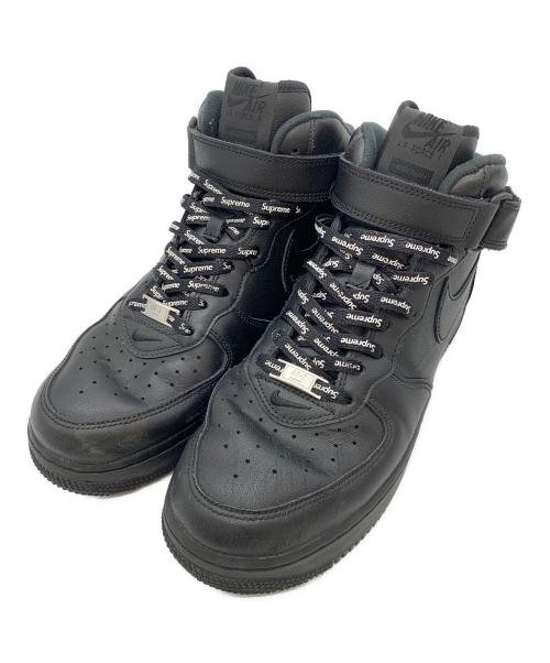 NIKE（ナイキ）NIKE (ナイキ) SUPREME (シュプリーム) AIR FORCE 1 MID SP ブラック サイズ:27の古着・服飾アイテム