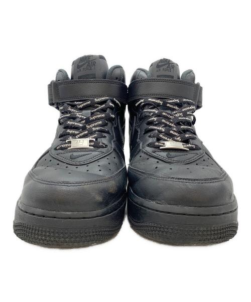 NIKE（ナイキ）NIKE (ナイキ) SUPREME (シュプリーム) AIR FORCE 1 MID SP ブラック サイズ:27の古着・服飾アイテム