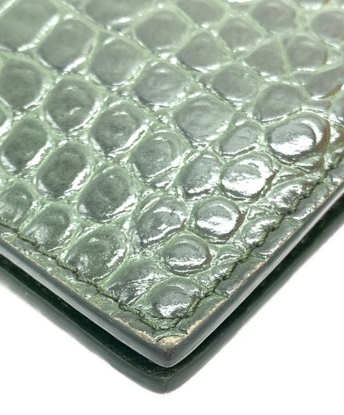 TOM FORD（トムフォード）TOM FORD (トムフォード) 型押し2つ折り財布 グリーンの古着・服飾アイテム