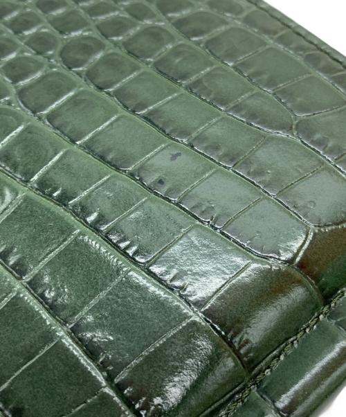 TOM FORD（トムフォード）TOM FORD (トムフォード) 型押し2つ折り財布 グリーンの古着・服飾アイテム