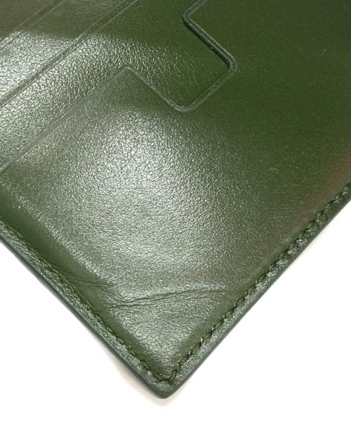 TOM FORD（トムフォード）TOM FORD (トムフォード) 型押し2つ折り財布 グリーンの古着・服飾アイテム