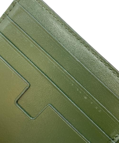 TOM FORD（トムフォード）TOM FORD (トムフォード) 型押し2つ折り財布 グリーンの古着・服飾アイテム