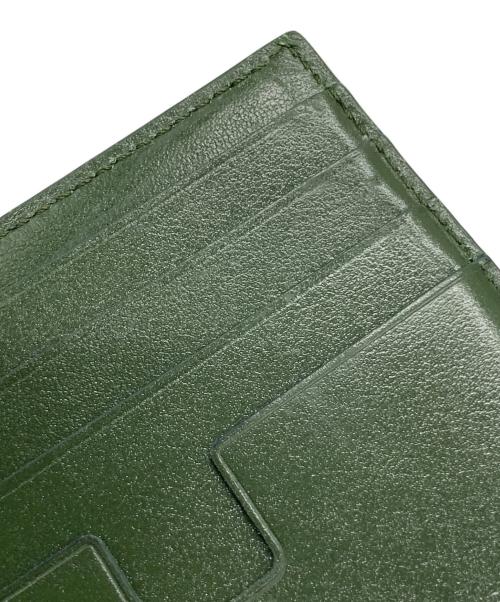 TOM FORD（トムフォード）TOM FORD (トムフォード) 型押し2つ折り財布 グリーンの古着・服飾アイテム