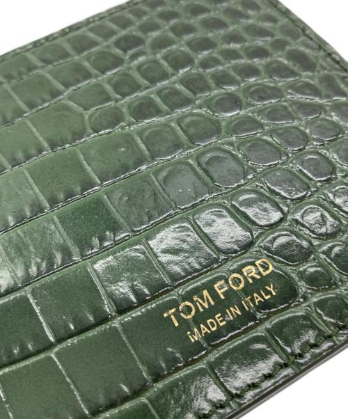 TOM FORD（トムフォード）TOM FORD (トムフォード) 型押し2つ折り財布 グリーンの古着・服飾アイテム
