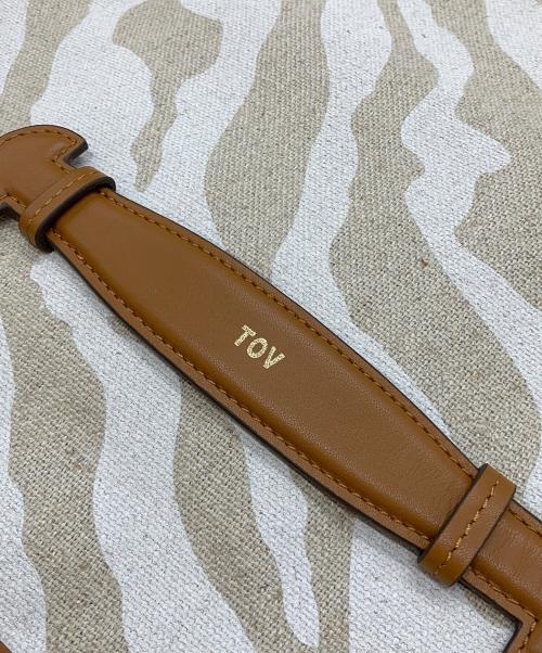 tov（トーヴ）TOV (トーヴ) DITO ROUND ハンドバッグ ホワイト×ブラウンの古着・服飾アイテム