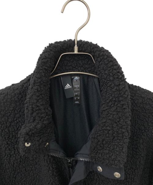 adidas（アディダス）adidas (アディダス) ボアフリースジャケット ブラック サイズ:XLの古着・服飾アイテム