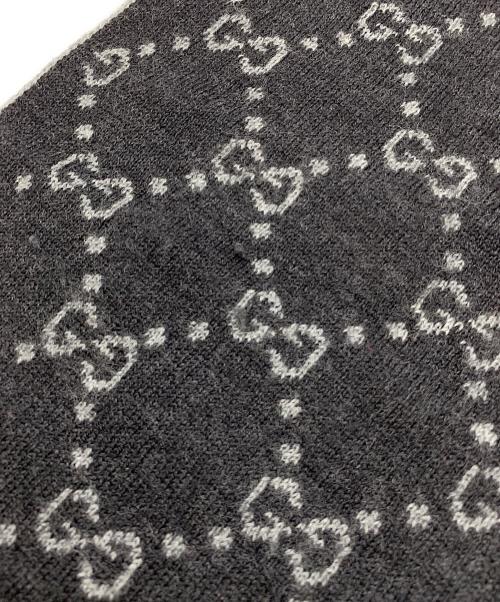 GUCCI（グッチ）GUCCI (グッチ) GG柄マフラー グレーの古着・服飾アイテム