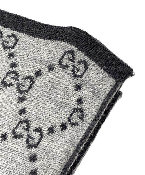 GUCCI（グッチ）GUCCI (グッチ) GG柄マフラー グレーの古着・服飾アイテム