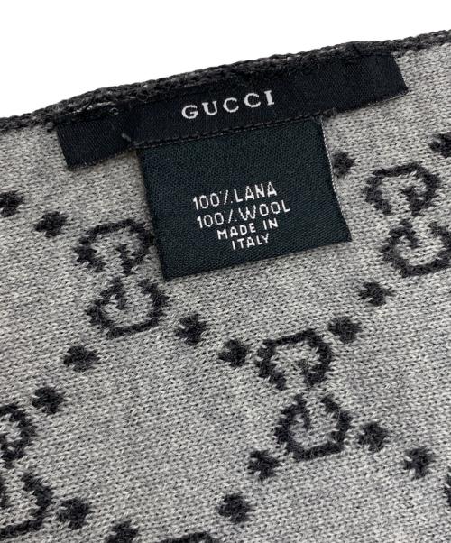 GUCCI（グッチ）GUCCI (グッチ) GG柄マフラー グレーの古着・服飾アイテム