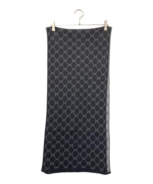 GUCCI（グッチ）GUCCI (グッチ) GG柄マフラー グレーの古着・服飾アイテム