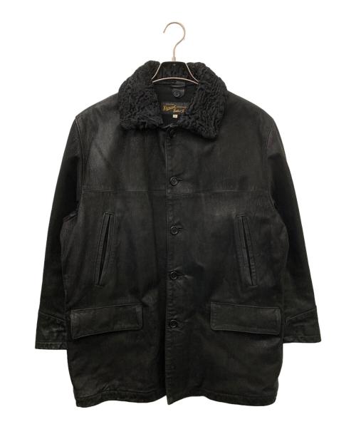 Stewart Leather Jacket.（スチュワートレザージャケット）Stewart Leather Jacket. (スチュワートレザージャケット) レザージャケット ブラック サイズ:Sの古着・服飾アイテム