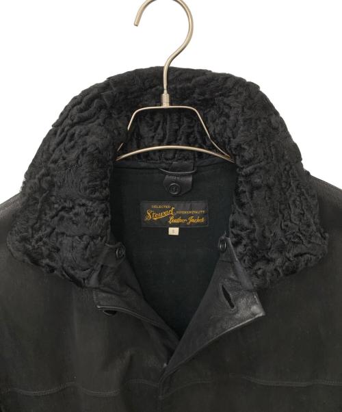 Stewart Leather Jacket.（スチュワートレザージャケット）Stewart Leather Jacket. (スチュワートレザージャケット) レザージャケット ブラック サイズ:Sの古着・服飾アイテム