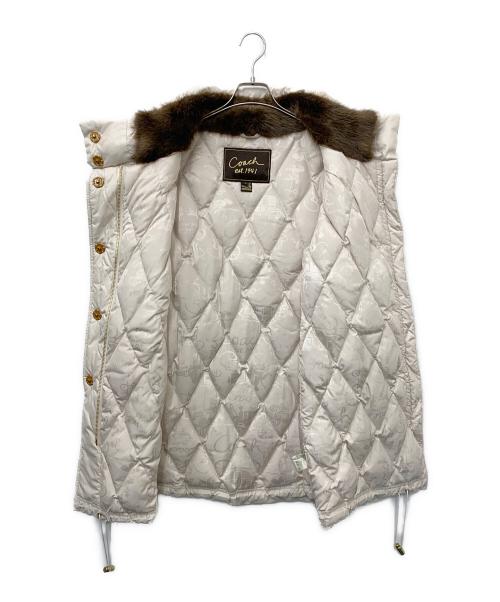 COACH（コーチ）COACH (コーチ) ダウンコート アイボリー サイズ:Sの古着・服飾アイテム