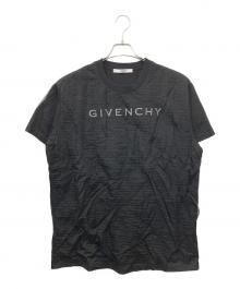 GIVENCHY（ジバンシィ）の古着「Embrroidered Logo Mesh Overlay Oversized T-Shirt」｜ブラック