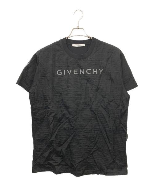 GIVENCHY（ジバンシィ）GIVENCHY (ジバンシィ) Embrroidered Logo Mesh Overlay Oversized T-Shirt ブラック サイズ:Lの古着・服飾アイテム