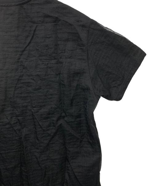 GIVENCHY（ジバンシィ）GIVENCHY (ジバンシィ) Embrroidered Logo Mesh Overlay Oversized T-Shirt ブラック サイズ:Lの古着・服飾アイテム