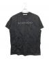 GIVENCHY（ジバンシィ）の古着「Embrroidered Logo Mesh Overlay Oversized T-Shirt」｜ブラック