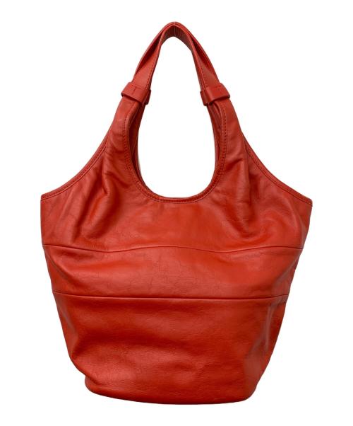 TORY BURCH（トリーバーチ）TORY BURCH (トリーバーチ) レザートートバッグ レッドの古着・服飾アイテム