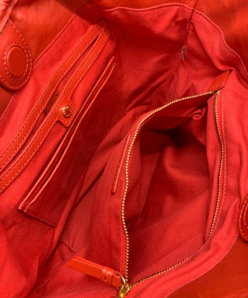 TORY BURCH（トリーバーチ）TORY BURCH (トリーバーチ) レザートートバッグ レッドの古着・服飾アイテム