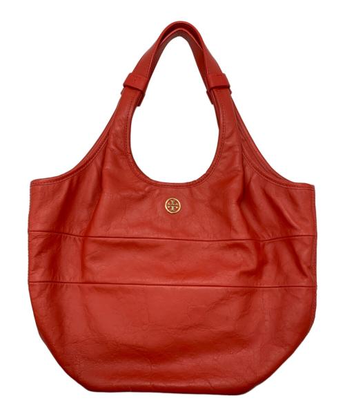TORY BURCH（トリーバーチ）TORY BURCH (トリーバーチ) レザートートバッグ レッドの古着・服飾アイテム
