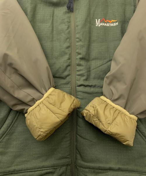 Manastash（マナスタッシュ）Manastash (マナスタッシュ) TAION (タイオン) 12WAYダウンジャケット グリーン サイズ:Lの古着・服飾アイテム