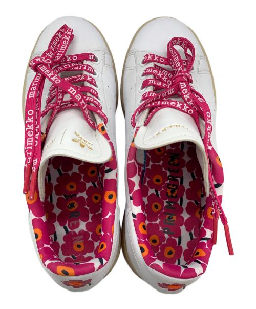 adidas（アディダス）adidas (アディダス) marimekko (マリメッコ) スニーカー ホワイト×ピンク サイズ:23.5の古着・服飾アイテム