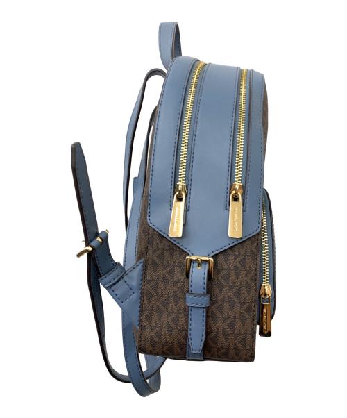 MICHAEL KORS（マイケル・コース）MICHAEL KORS (マイケル・コース) リュック ブラウン×ブルーの古着・服飾アイテム