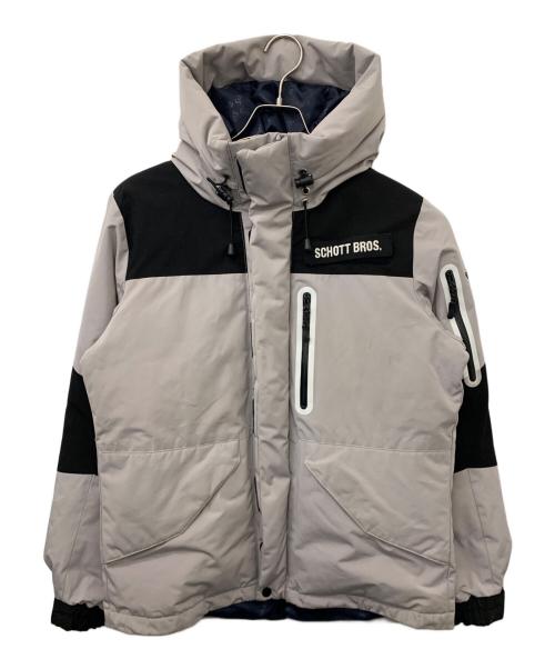 Schott（ショット）Schott (ショット) ツートンダウンパーカー グレー×ブラック サイズ:Sの古着・服飾アイテム