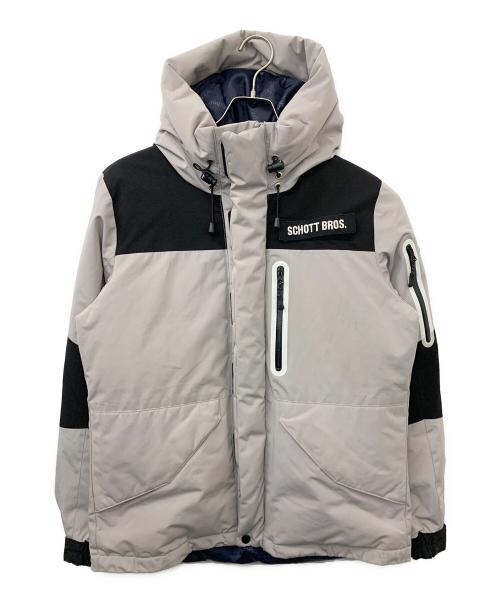 Schott（ショット）Schott (ショット) ツートンダウンパーカー グレー×ブラック サイズ:Sの古着・服飾アイテム