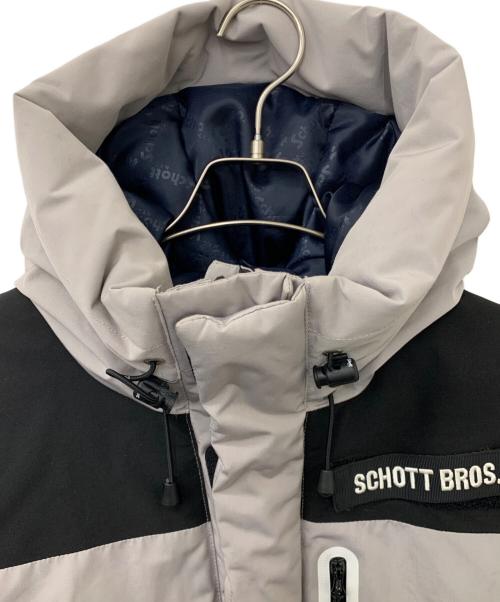 Schott（ショット）Schott (ショット) ツートンダウンパーカー グレー×ブラック サイズ:Sの古着・服飾アイテム
