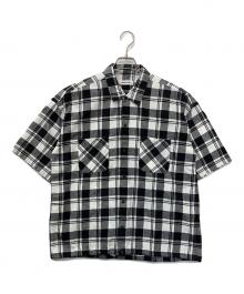 MONKEY TIME（モンキータイム）の古着「BLOCK CHECK SHIRT JACKET SS」｜ブラック×グレー