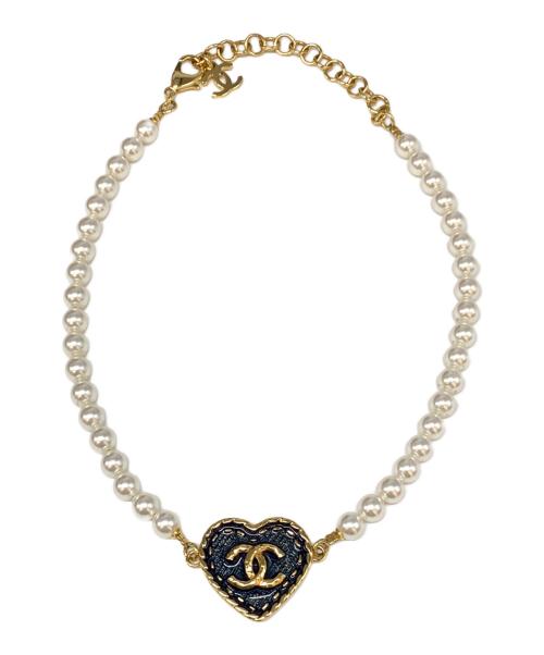 CHANEL（シャネル）CHANEL (シャネル) ココマーク チョーカー ホワイト×ゴールドの古着・服飾アイテム