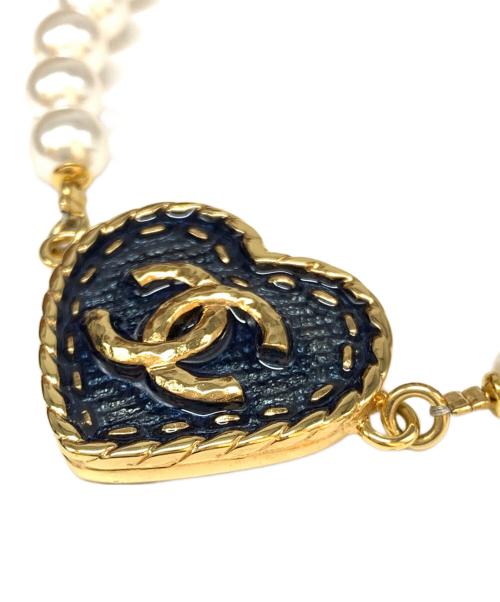 CHANEL（シャネル）CHANEL (シャネル) ココマーク チョーカー ホワイト×ゴールドの古着・服飾アイテム