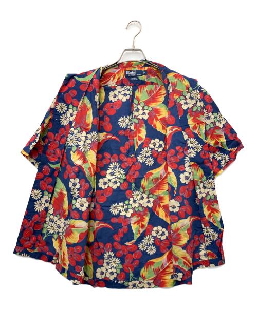 POLO RALPH LAUREN（ポロ・ラルフローレン）POLO RALPH LAUREN (ポロ・ラルフローレン) アロハシャツ ネイビー×レッド サイズ:Mの古着・服飾アイテム