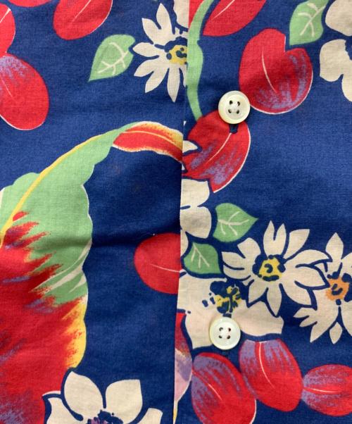 POLO RALPH LAUREN（ポロ・ラルフローレン）POLO RALPH LAUREN (ポロ・ラルフローレン) アロハシャツ ネイビー×レッド サイズ:Mの古着・服飾アイテム