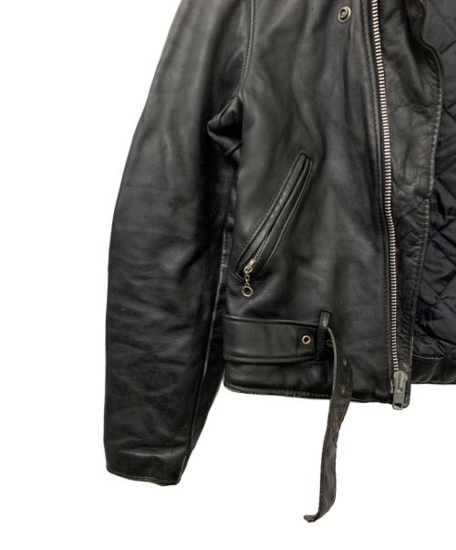 Schott（ショット）Schott (ショット) ダブルライダースジャケット ブラック サイズ:36の古着・服飾アイテム