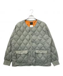 TAION（タイオン）の古着「クルーネックダウンジャケット」｜グリーン