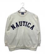 NAUTICAノーティカ）の古着「Pigment Dyed Arch Logo Sweatshirt」｜アイボリー