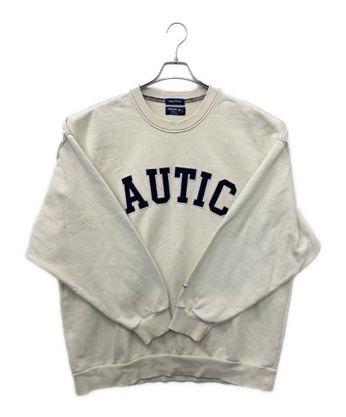 NAUTICA（ノーティカ）NAUTICA (ノーティカ) Pigment Dyed Arch Logo Sweatshirt アイボリー サイズ:XLの古着・服飾アイテム