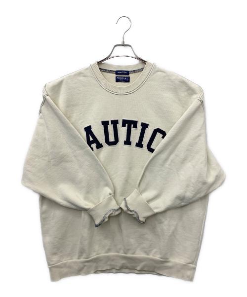 NAUTICA（ノーティカ）NAUTICA (ノーティカ) Pigment Dyed Arch Logo Sweatshirt アイボリー サイズ:XLの古着・服飾アイテム