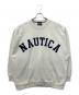 NAUTICA（ノーティカ）の古着「Pigment Dyed Arch Logo Sweatshirt」｜アイボリー