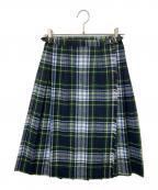 O'NEIL OF DUBLINオニールオブダブリン）の古着「ラップスカート」｜グリーン×ネイビー