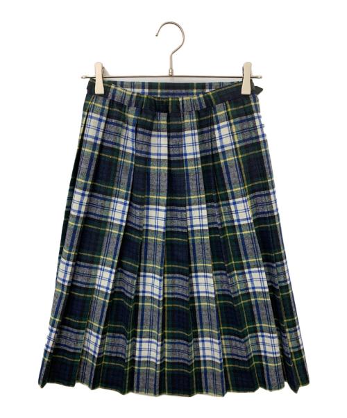 O'NEIL OF DUBLIN（オニールオブダブリン）O'NEIL OF DUBLIN (オニールオブダブリン) ラップスカート グリーン×ネイビー サイズ:US4の古着・服飾アイテム