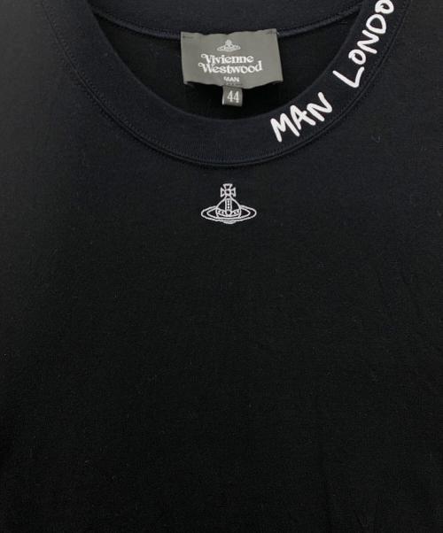 Vivienne Westwood man（ヴィヴィアン ウェストウッド マン）Vivienne Westwood man (ヴィヴィアン ウェストウッド マン) オーブロゴTシャツ ブラック サイズ:44の古着・服飾アイテム