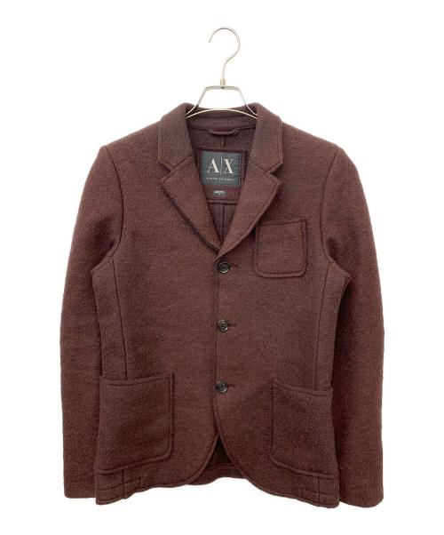 ARMANI EXCHANGE（アルマーニ エクスチェンジ）ARMANI EXCHANGE (アルマーニ エクスチェンジ) ウール混コート レッド サイズ:Sの古着・服飾アイテム